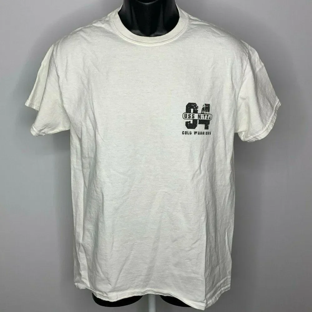 USS Nitze DDG 94 Crewneck T Shirt M White US Navy